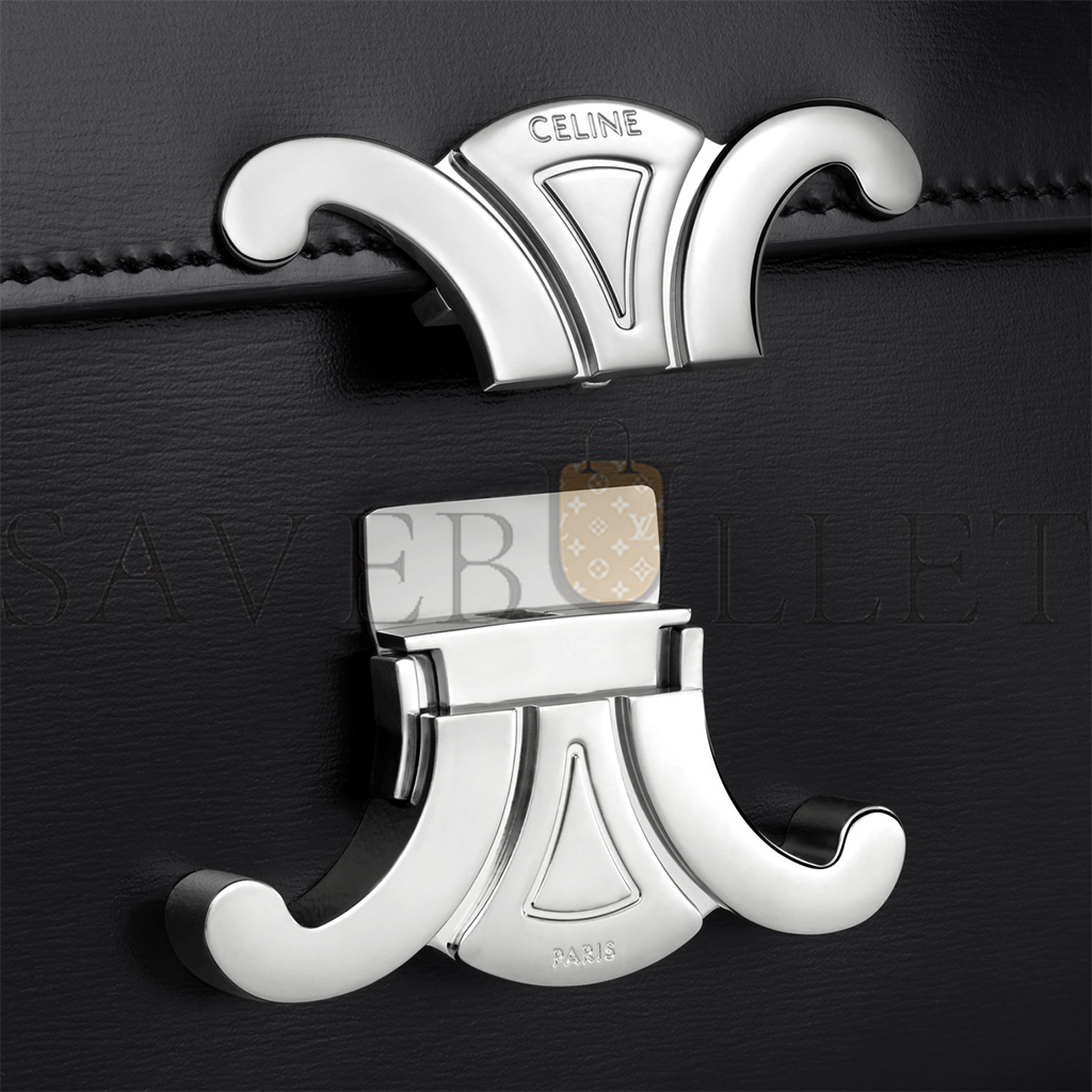 CELINE CHAIN SHOULDER BAG CLAUDE IN SHINY CALFSKIN 115203BF4.38SI (20.5*11.5*4cm) CELINE CHAIN SHOULDER BAG CLAUDE IN SHINY CALFSKIN 115203BF4.38SI (20.5*11.5*4cm)